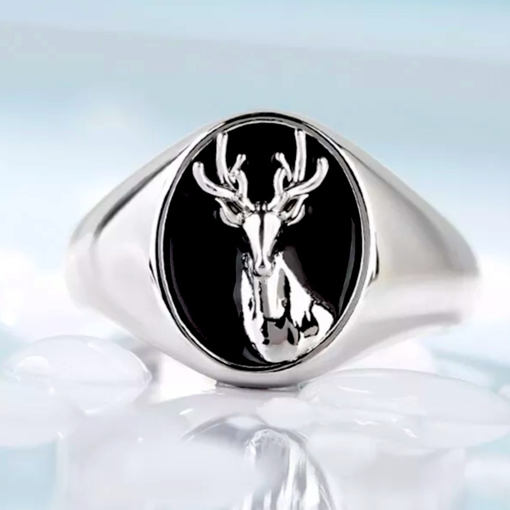 New 925 Sterling Silver Deer Ring